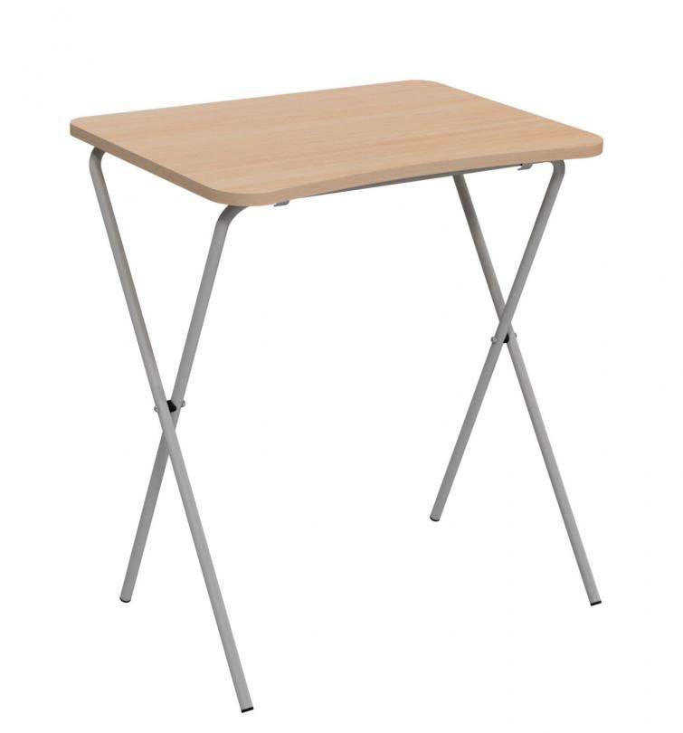 Розкладний стіл з ергономічною стільницею, каркас - кругла металева труба, АЛМАНТ, 700х500х760 мм.